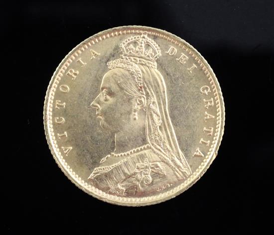 A Victoria gold half sovereign, 1887 Melbourne mint, 3.99g
